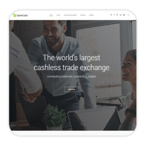 bartercard hero section design