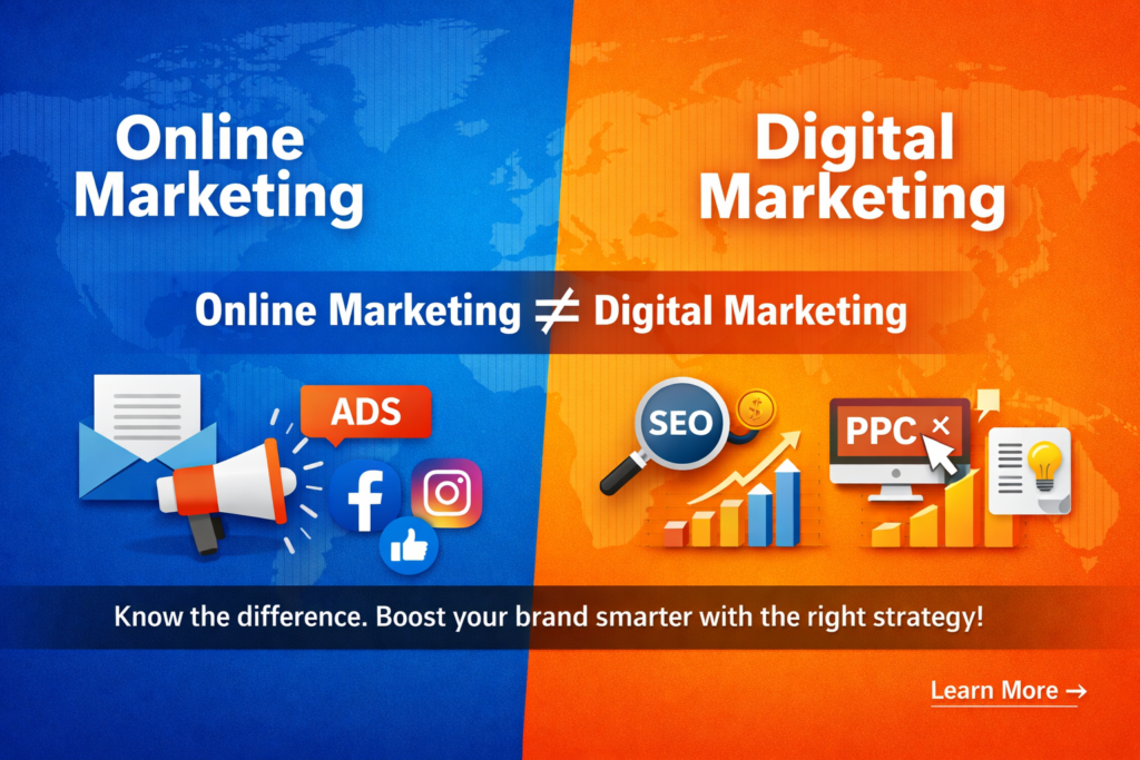 Online Marketing vs Digital Marketing