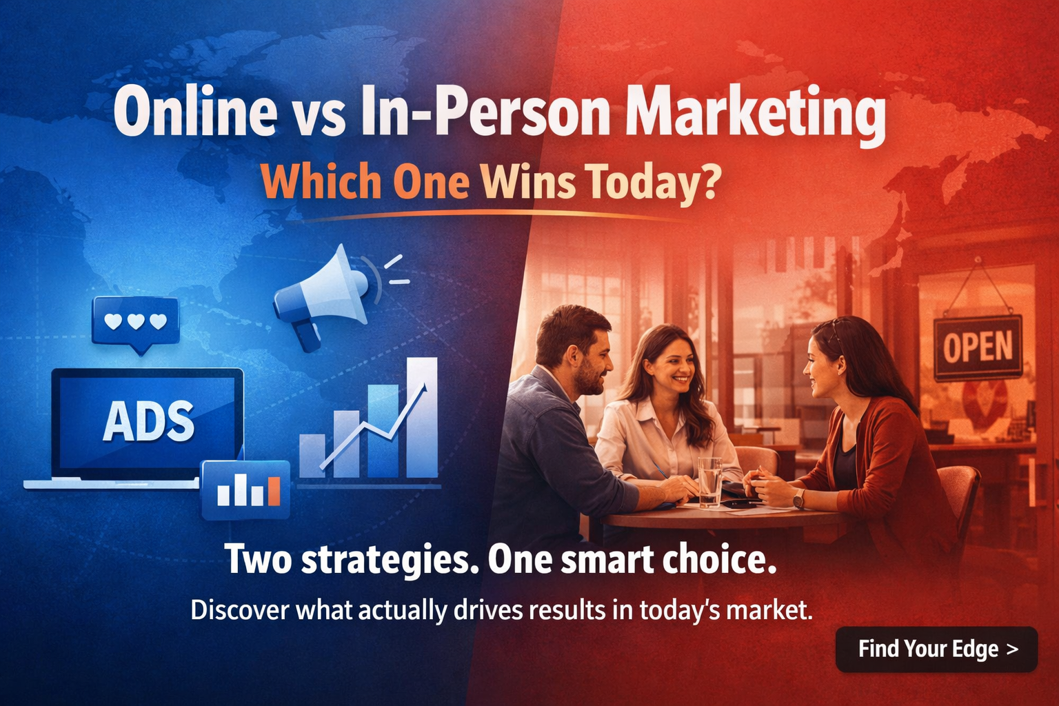 Online vs in-person marketing